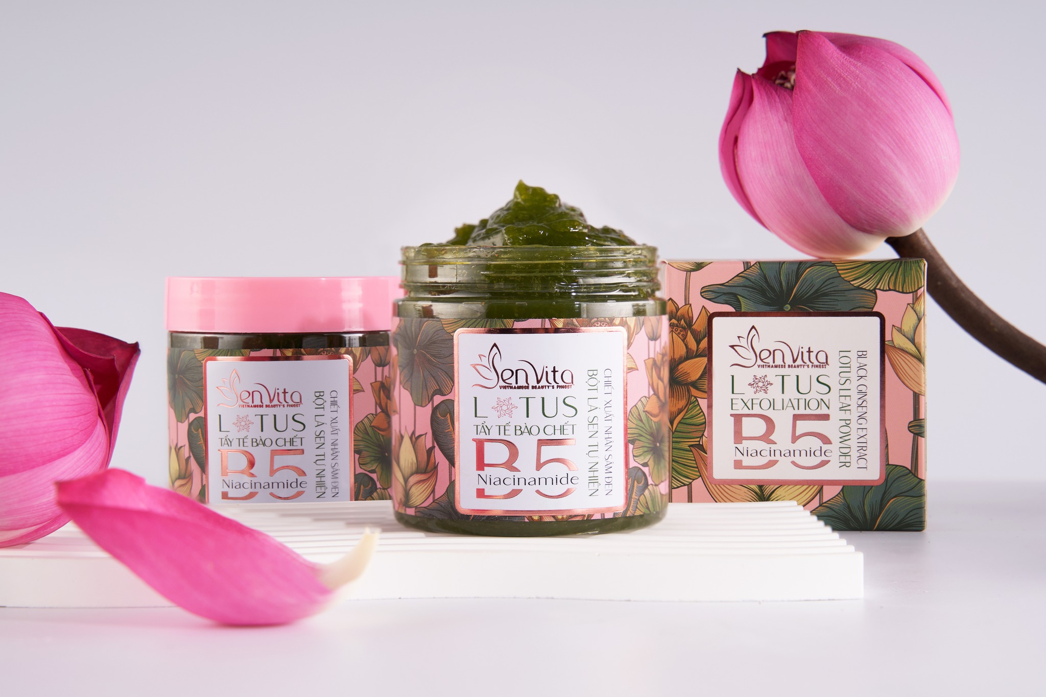Tẩy tế bào chết Senvita Lotus Exfoliation, làm sạch dịu nhẹ, dưỡng sáng da