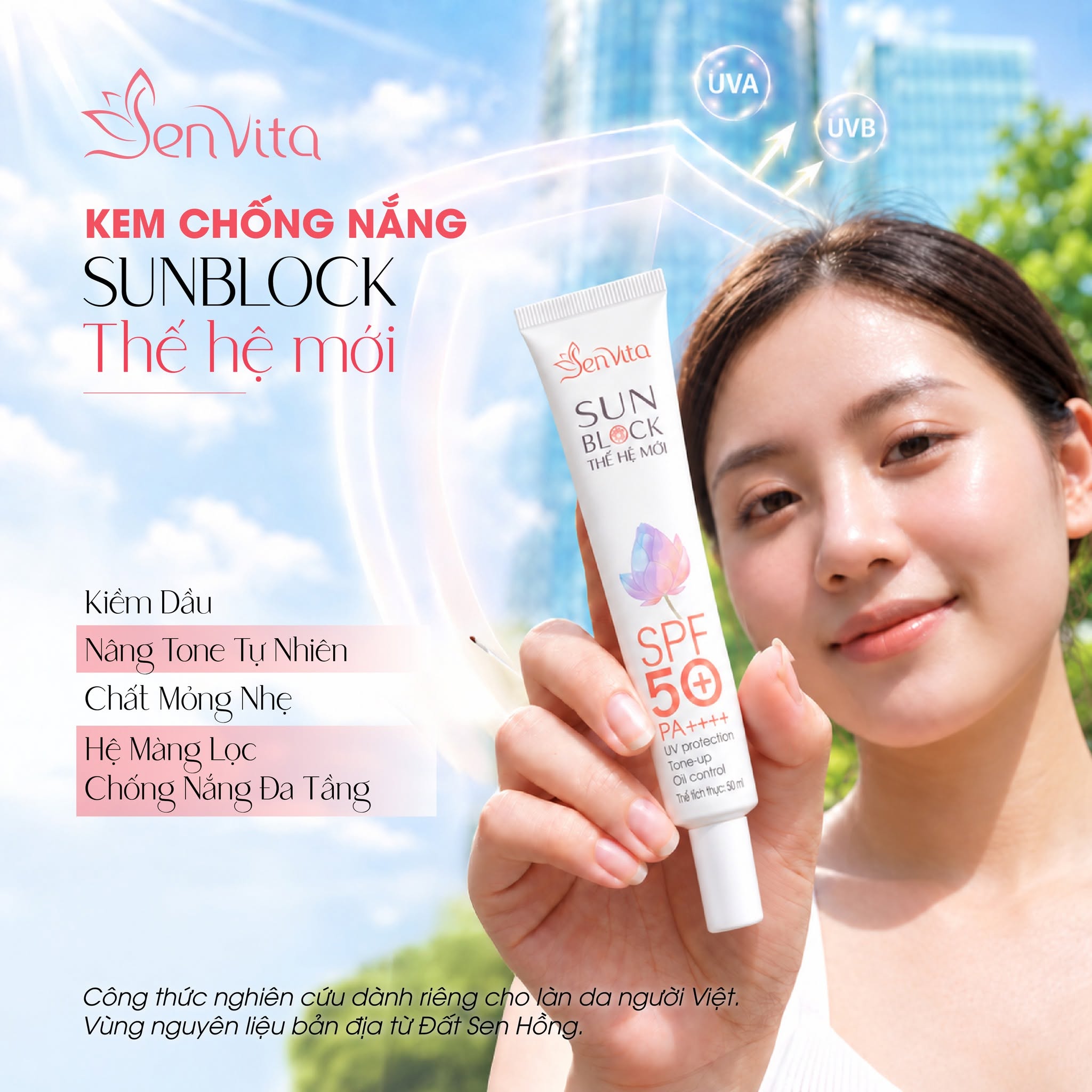 Kem chống nắng Senvita Sunblock thế hệ mới