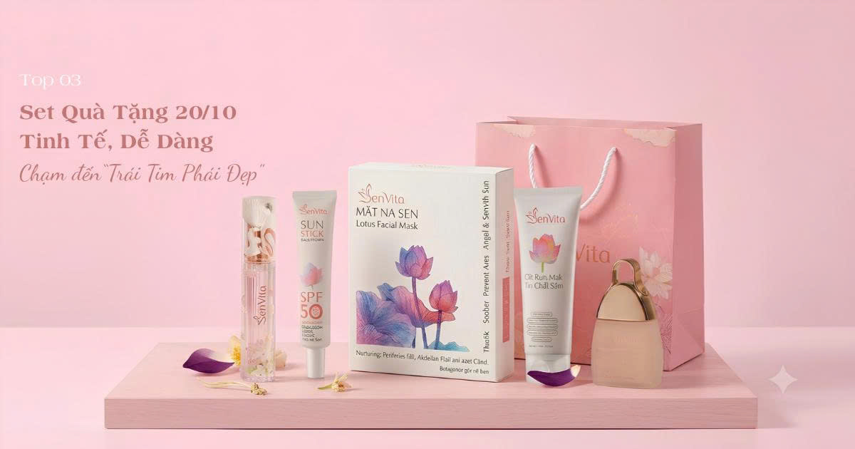 Top 3 set quà tặng 20/10 tinh tế và ý nghĩa từ thương hiệu mỹ phẩm thiên nhiên Senvita